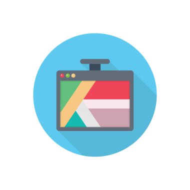 ekran vektörü düz renk simgesi