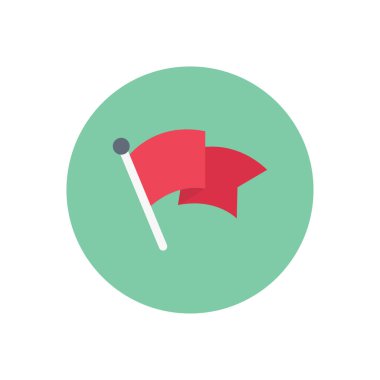 pin vektörü düz renk simgesi