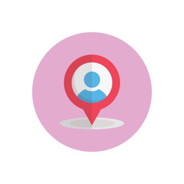 harita vektörü düz renk simgesi