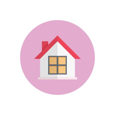 ev vektörü düz renk simgesi