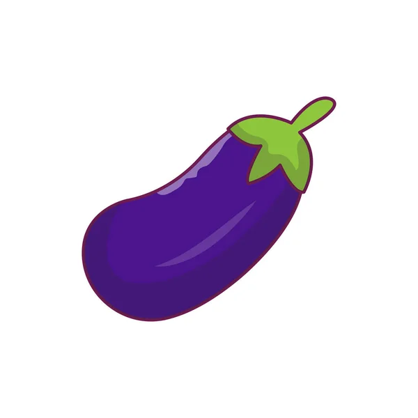 Vetor Brinjal Ícone Cor Plana — Vetor de Stock