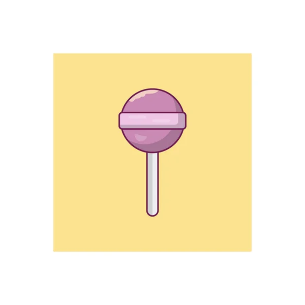 Candy Vector Flat Color Icon — Stock Vector