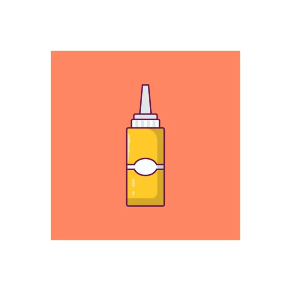 Sauce Vektor Flache Farbe Symbol — Stockvektor
