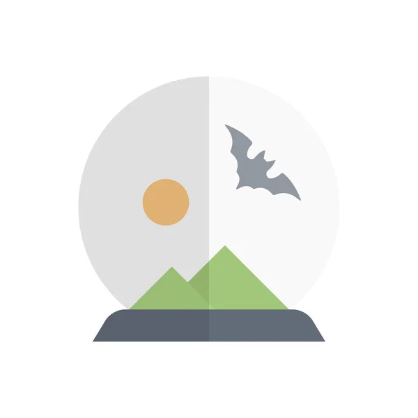 Halloween Vector Icono Color Plano — Vector de stock