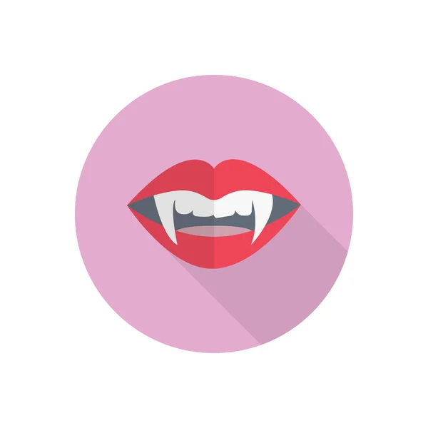 Dientes Vector Icono Color Plano — Vector de stock