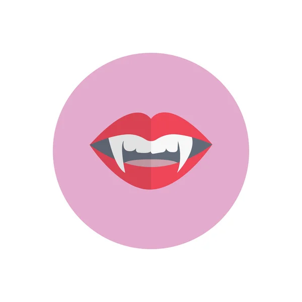 Teeth Vector Flat Color Icon — Stock Vector