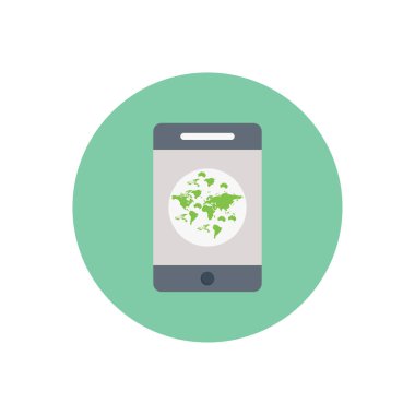 toprak vektörü düz renk simgesi