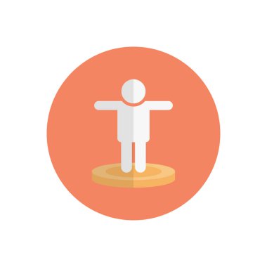 kullanıcı vektörü düz renk simgesi