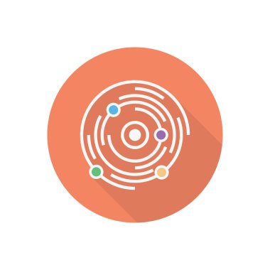 uzay vektörü düz renk simgesi