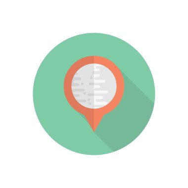 pin vektörü düz renk simgesi