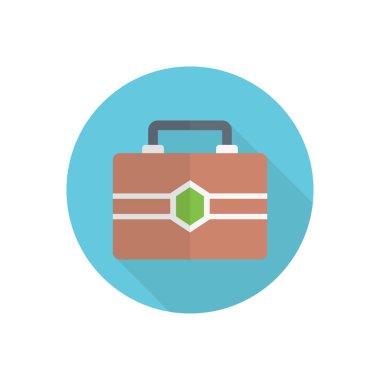 evrak çantası vektörü düz renk simgesi