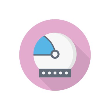 astronot vektör düz renk simgesi