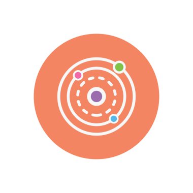 uzay vektörü düz renk simgesi