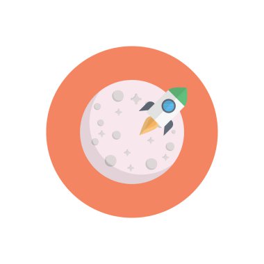 yabancı gemi vektörü düz renk simgesi