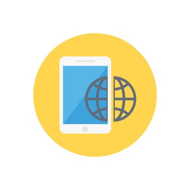 mobil vektör düz renk simgesi