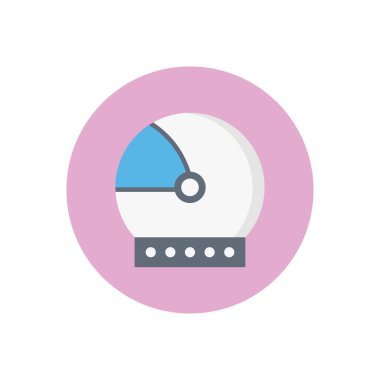 astronot vektör düz renk simgesi