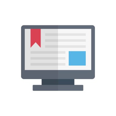 ekran vektörü düz renk simgesi