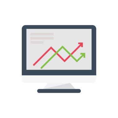 grafik vektörü düz renk simgesi