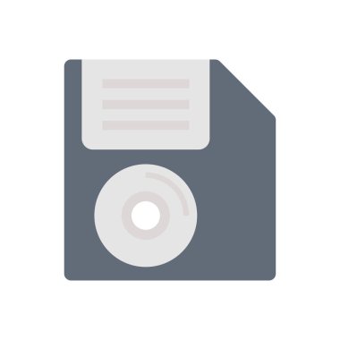 diskette vektör düz renk simgesi