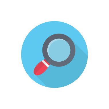 Büyüteç vektör düz renk simgesi