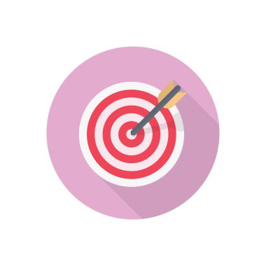hedef vektör düz renk simgesi