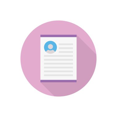 CV vektör düz renk simgesi