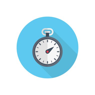 Geri sayım vektörü düz renk simgesi