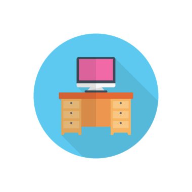 masa vektörü düz renk simgesi