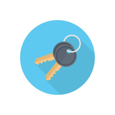 vektör düz renk simgesini kilitle