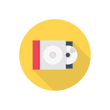 DVD vektör düz renk simgesi