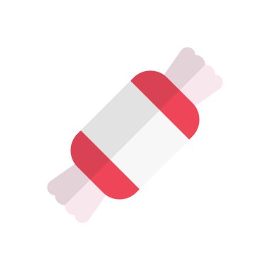 Şeker vektörü düz renk simgesi