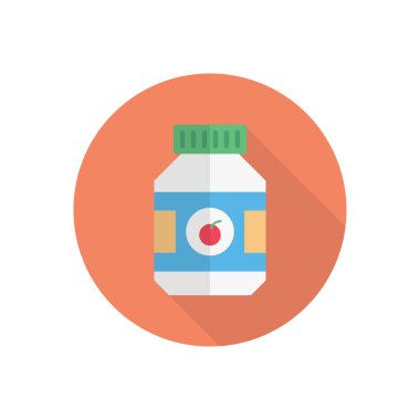 şişe vektörü düz renk simgesi