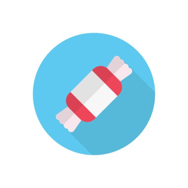 Şeker vektörü düz renk simgesi