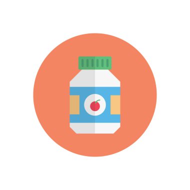 şişe vektörü düz renk simgesi