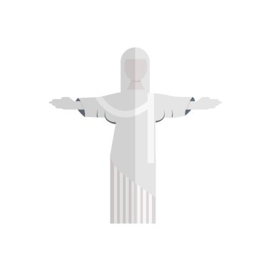 İsa vektör düz renk simgesi