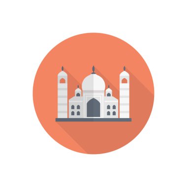 Taç mahal vektör düz renk simgesi