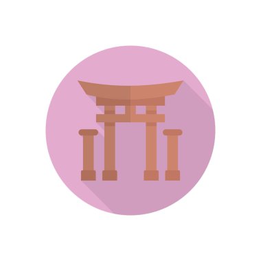 Japonca vektör düz renk simgesi