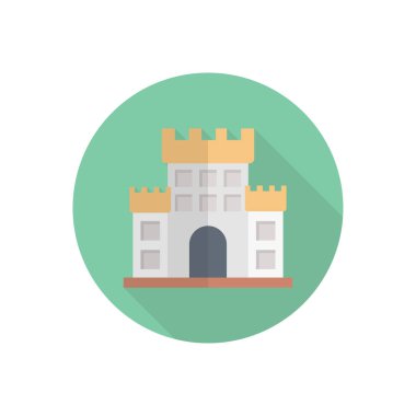 tarihsel vektör düz renk simgesi