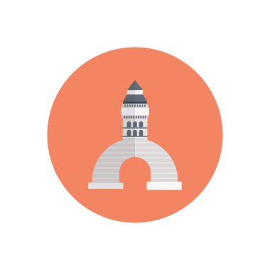 dünya vektörü düz renk simgesi