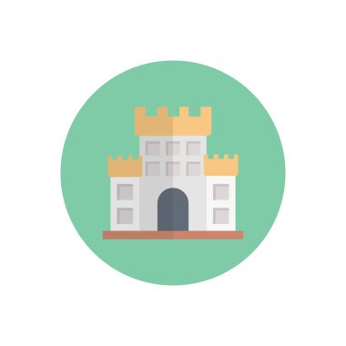 tarihsel vektör düz renk simgesi