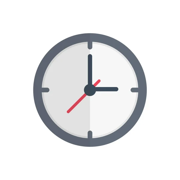 Reloj Vector Icono Color Plano — Vector de stock