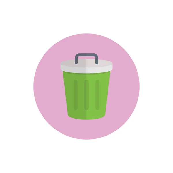 Basura Vector Icono Color Plano — Vector de stock