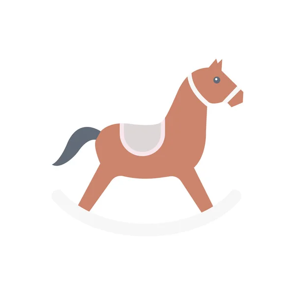 Pferd Vektor Flache Farbe Symbol — Stockvektor