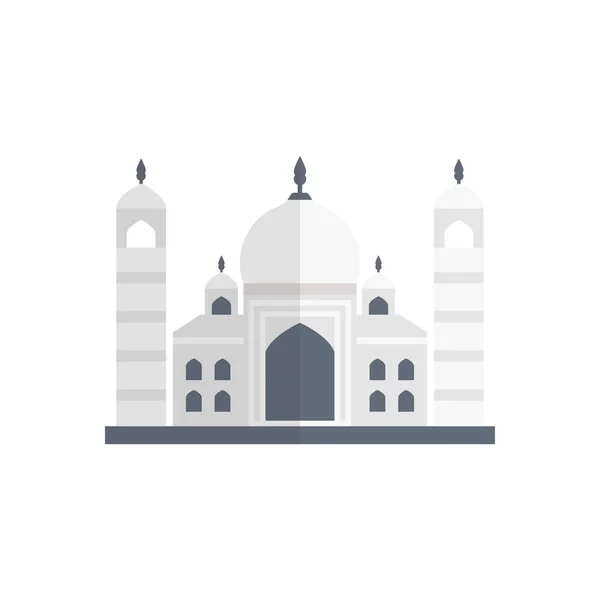Taj Mahal Vektor Flache Farbe Symbol — Stockvektor