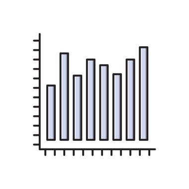 grafik vektör çizgisi düz simgesi