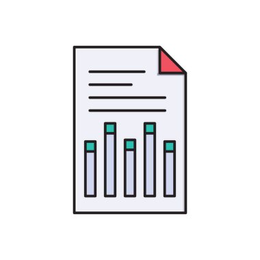 grafik vektör çizgisi düz simgesi