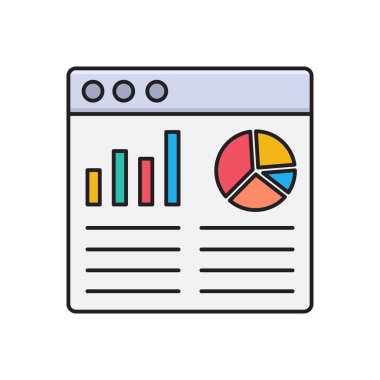 grafik vektör çizgisi düz simgesi