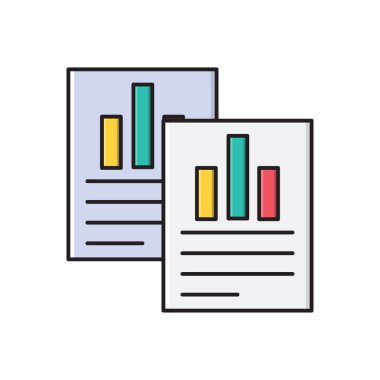 sayfa vektör çizgisi düz simgesi