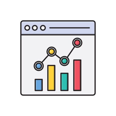 grafik vektör çizgisi düz simgesi