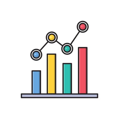 grafik vektör çizgisi düz simgesi